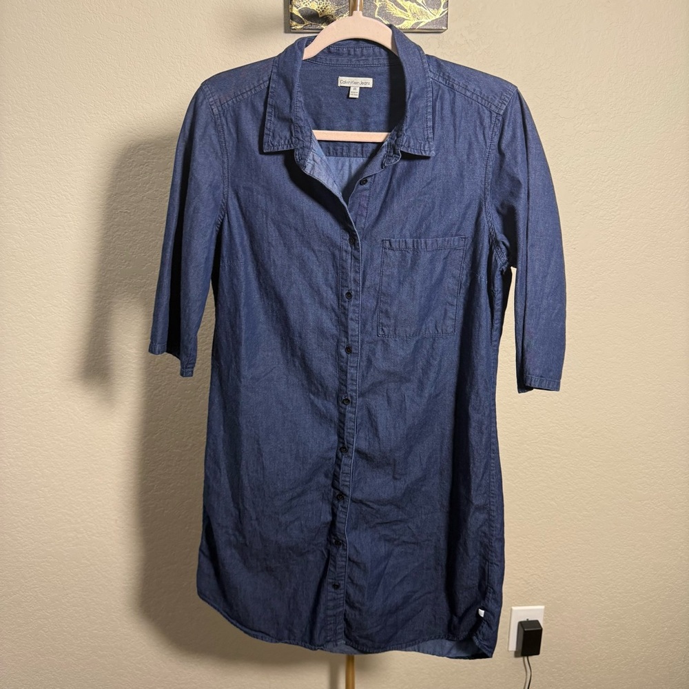 Calvin Klein Denim Button Down Dress